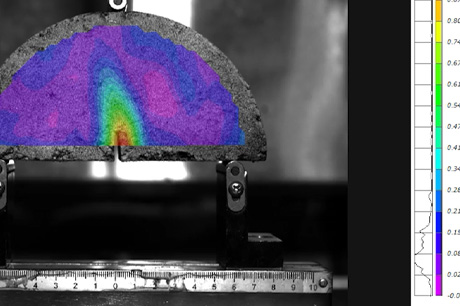 观测沥青材料开裂DIC实验